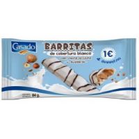 *CASADO BARRITAS COBERTURA BLANCA RELLENAS DE AVELLANA Y LECHE 4u. 84Gr. 18p. P.V.P. 1EUR