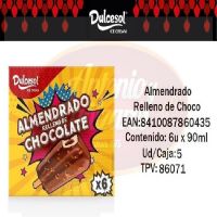 F/BOMBON ALMENDRADO RELLENO DE CHOCOLATE 6U. 64Gr. 5p. 