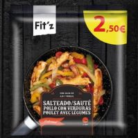 F/SALTEADO POLLO Y VERDURAS FIT'Z 250Gr. 8p. P.V.P. 2,50EUR